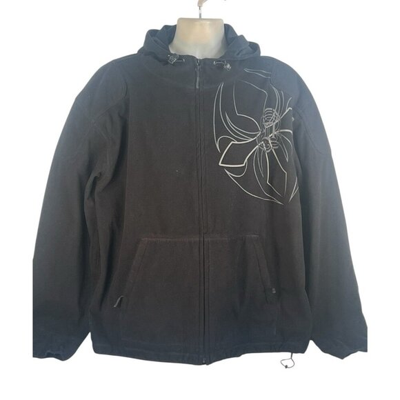 Harley Davidson Men’s WaterWindproof Iron Cross Fleece Jacket With Padding Sz XL